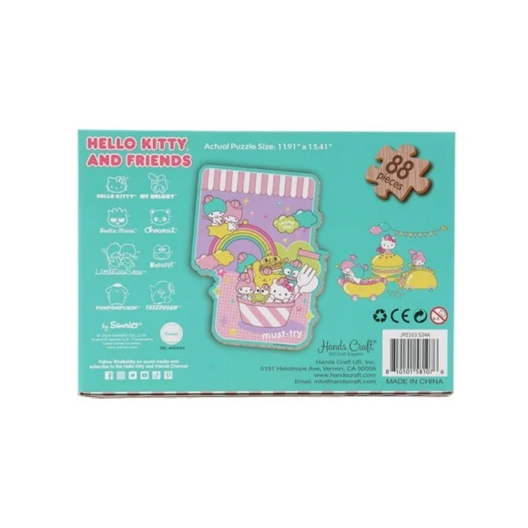 Wood Jigsaw Puzzle Hello Kitty and Friends Carnival 88pcs NWT Sealed - Picture 2 of 5